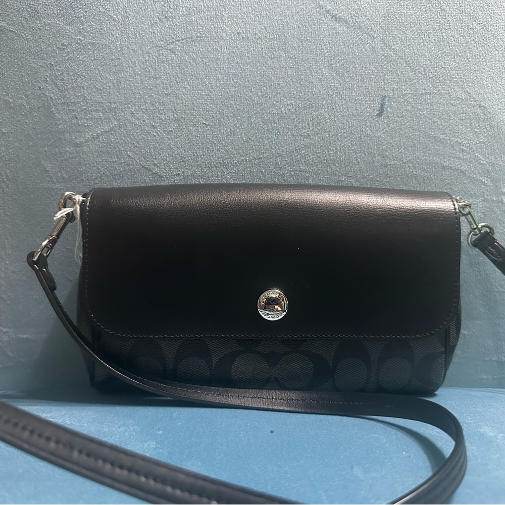 -sold-Coach Reversible Flap Crossbody Bag